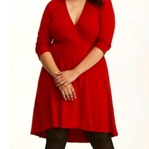 NWT Torrid ACAS red Hacci wrap dress 3
